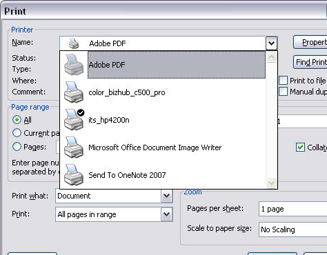 microsoft office 2007 save as pdf file
